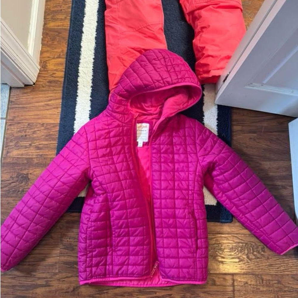 Cat & Jack Pink Puffer Jacket with Hood